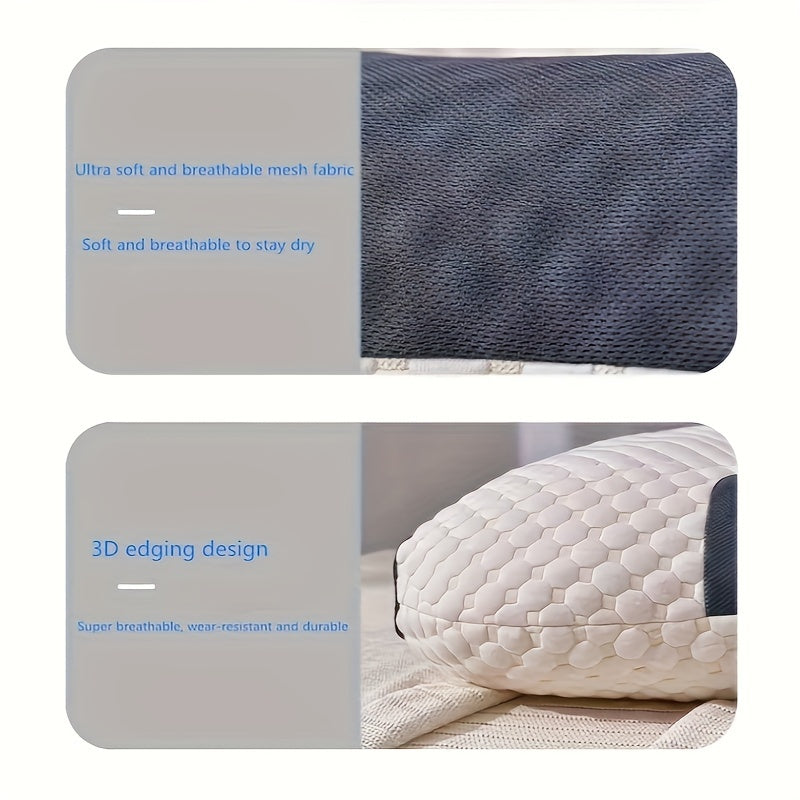 1PC Knitted Cotton Thin Pillow w/ Cervical Neck Protection