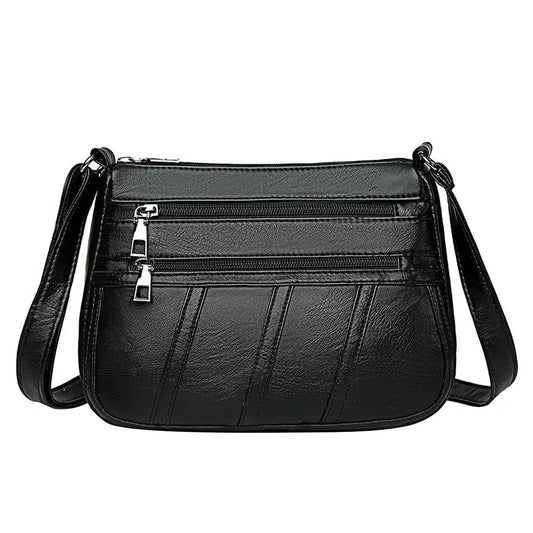 Multi-Pocket PU Leather Purse Handbag