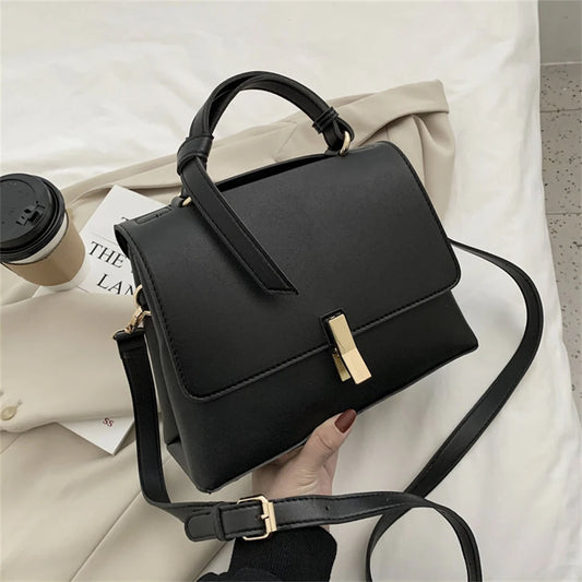 Fashion PU Leather Crossbody Solid Color Travel Bag